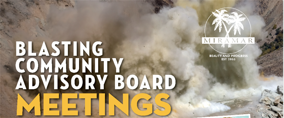 Blasting Community Advisory Board Meetings
