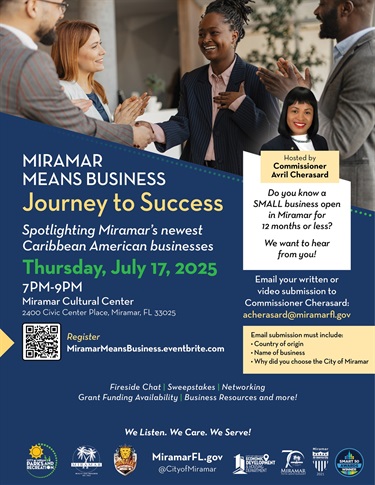 Caribbean Small Business event on July 17th at MCC at 7PM
