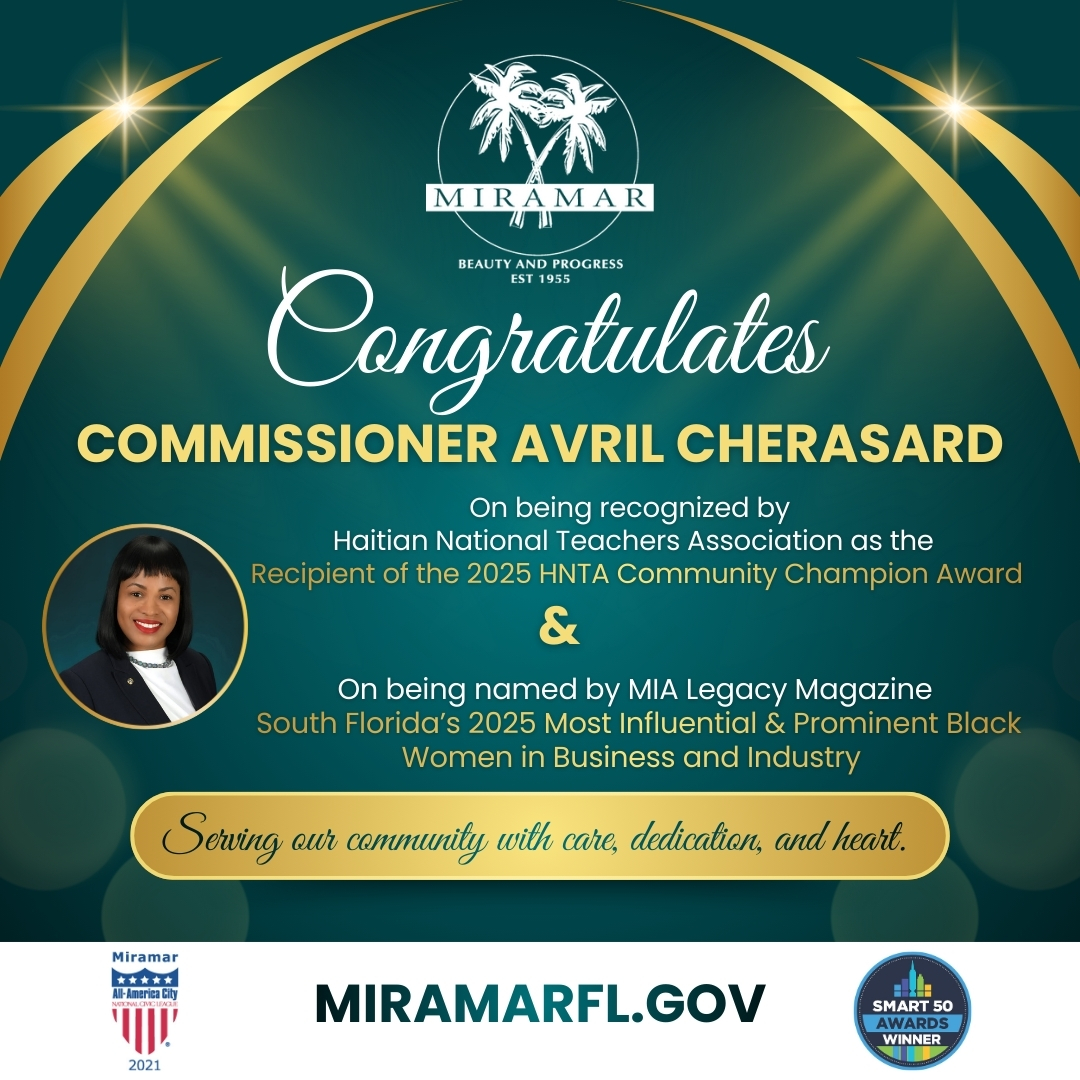 Commissioner Cherasard recognized by Haitian National Teachers Association and MIA Legacy Magazine