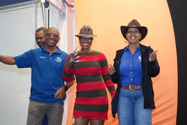 Billy-Neal-Commissioner-Edwards-Commissioner-Cherasard-and-Vice-Mayor-Colbourne-enjoying-Halloween