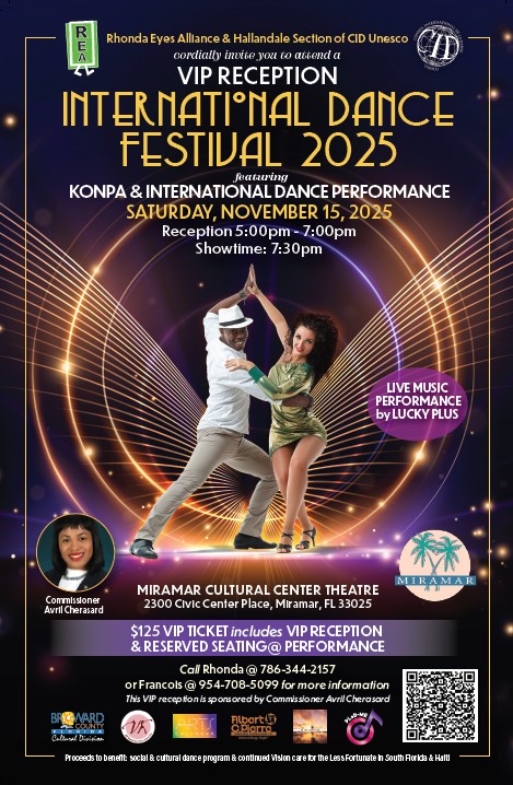 International Dance Festival VIP Reception on November 15 at MCC at 5PM