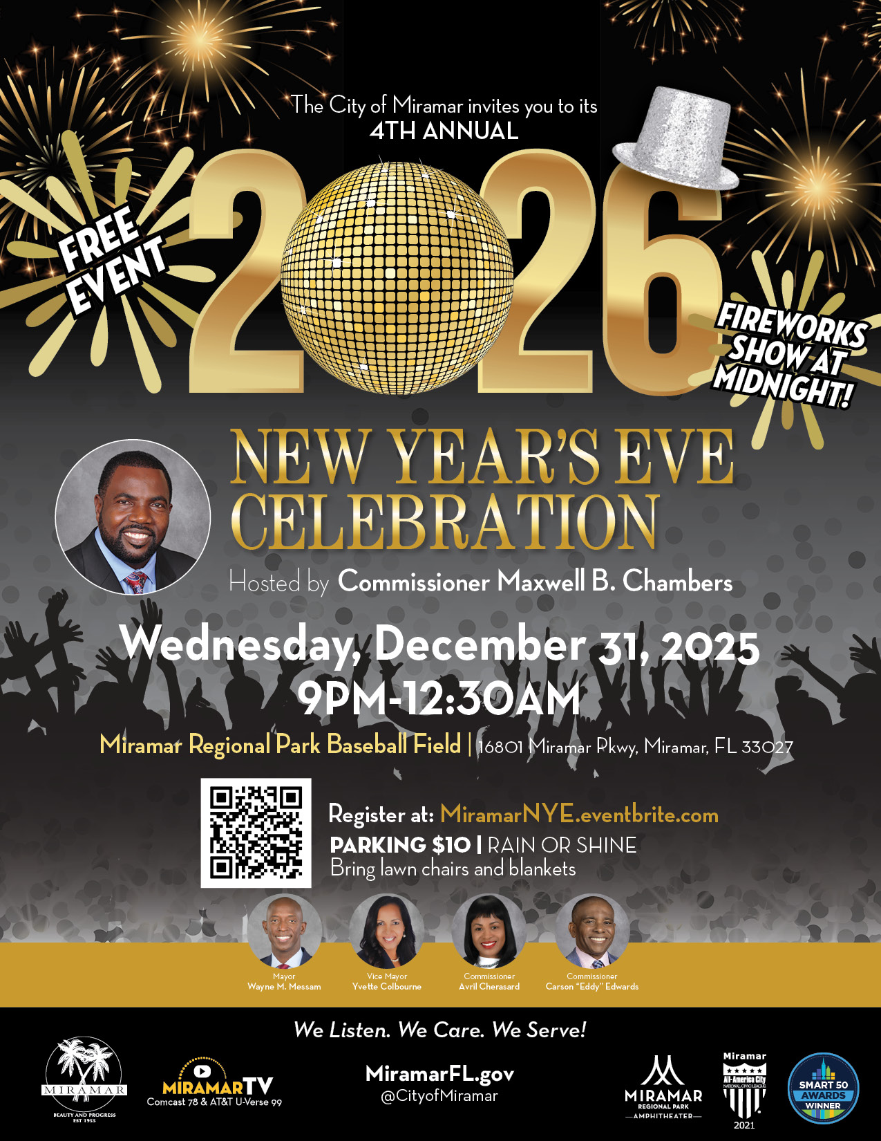 NYE Adult Event on December 31 at the Regional Park Baseball Field