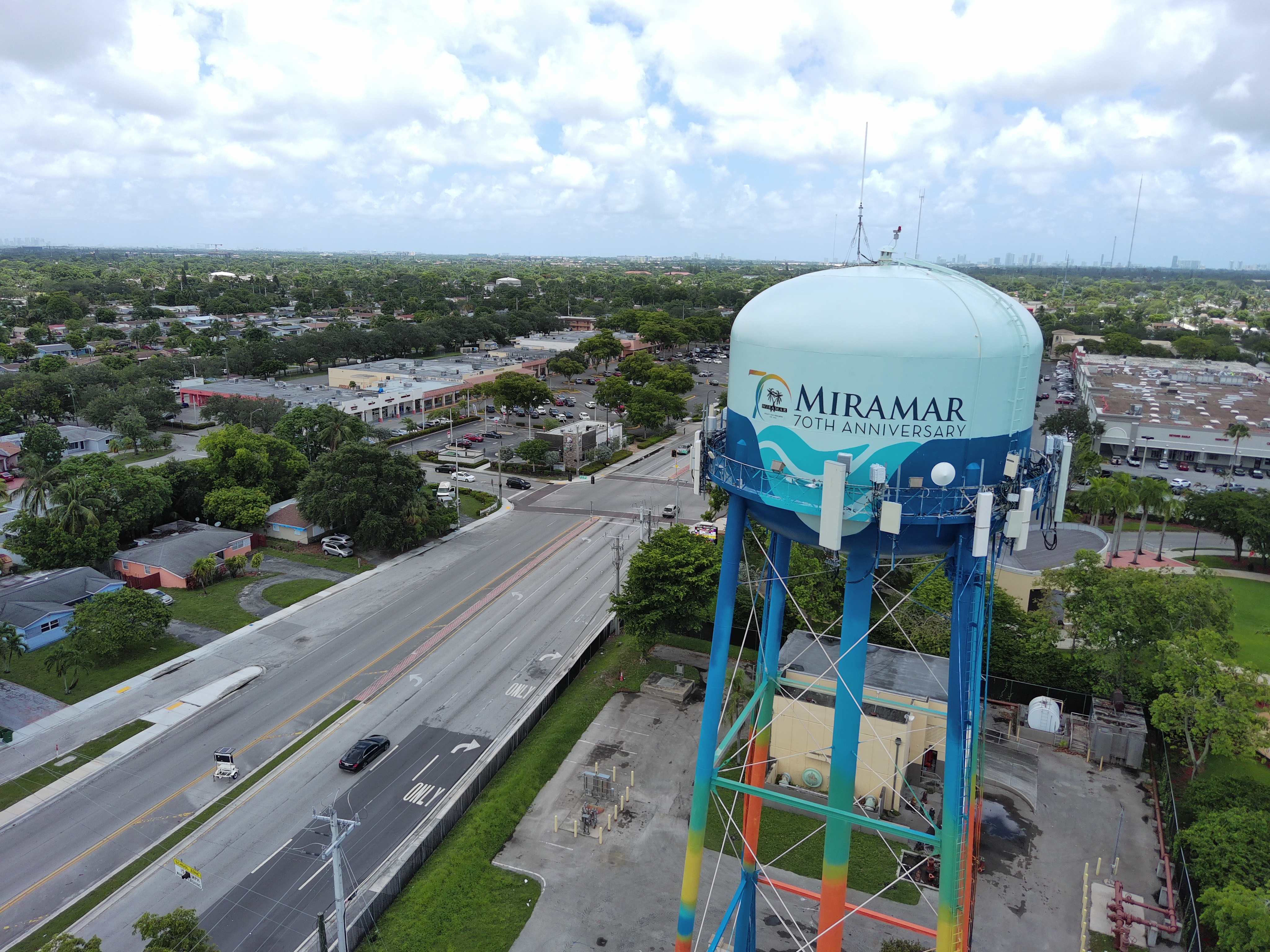 Image of the City of Miramar Newly redesigned Water Tower