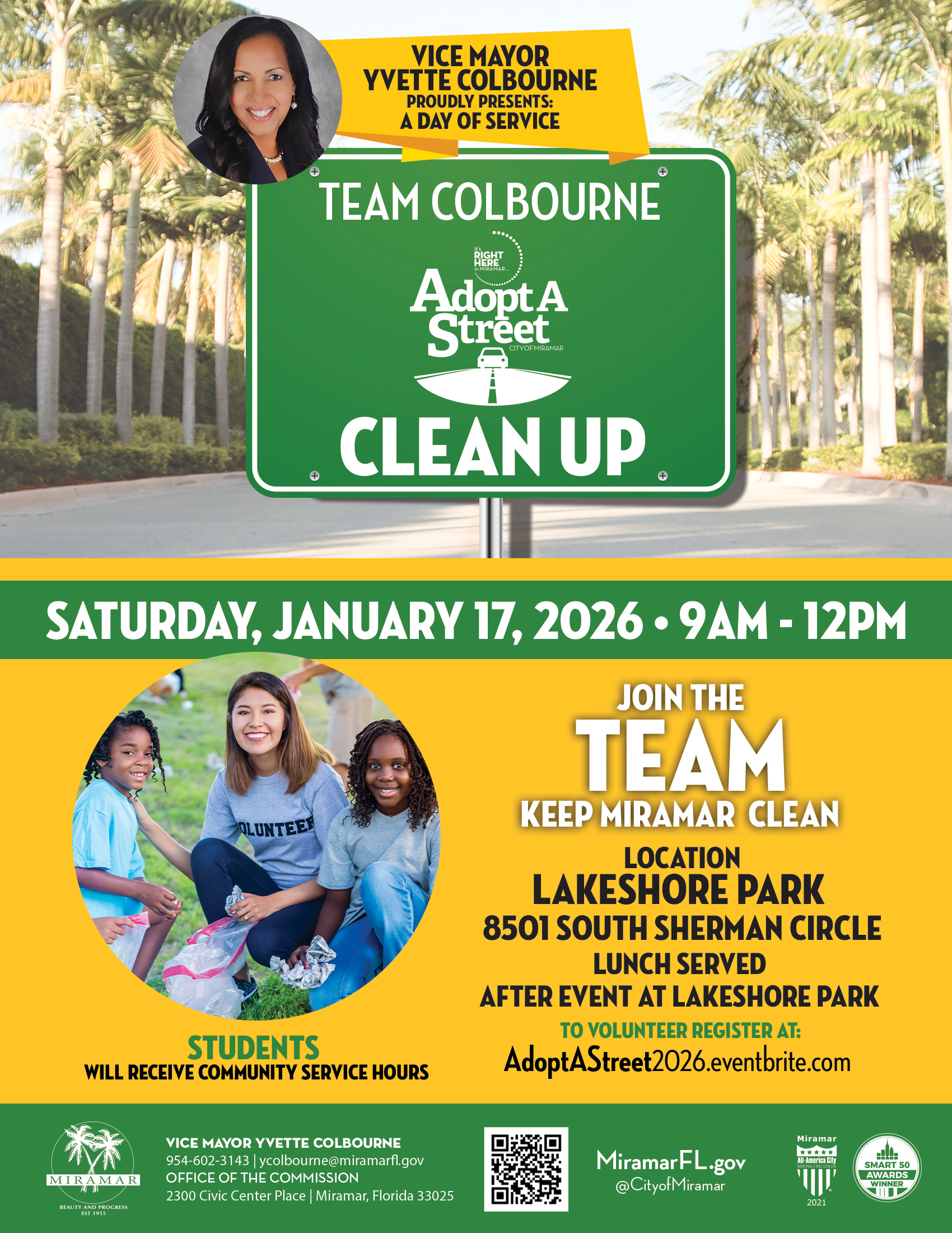 Adopt a Street Flyer on January 17 2026 at 9AM to 2PM at Lakeshore Park 