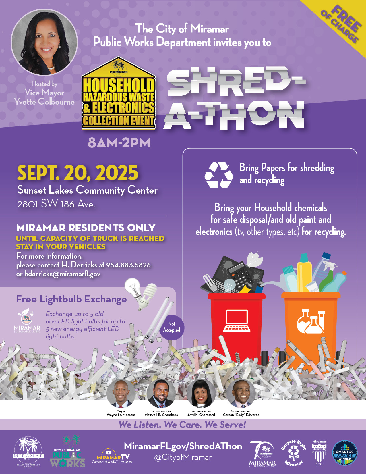 Shred athon event on Sept. 20 at Sunset Lakes Community Center
