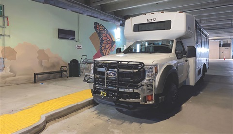 Photo of a Miramar Community Shuttle Bus