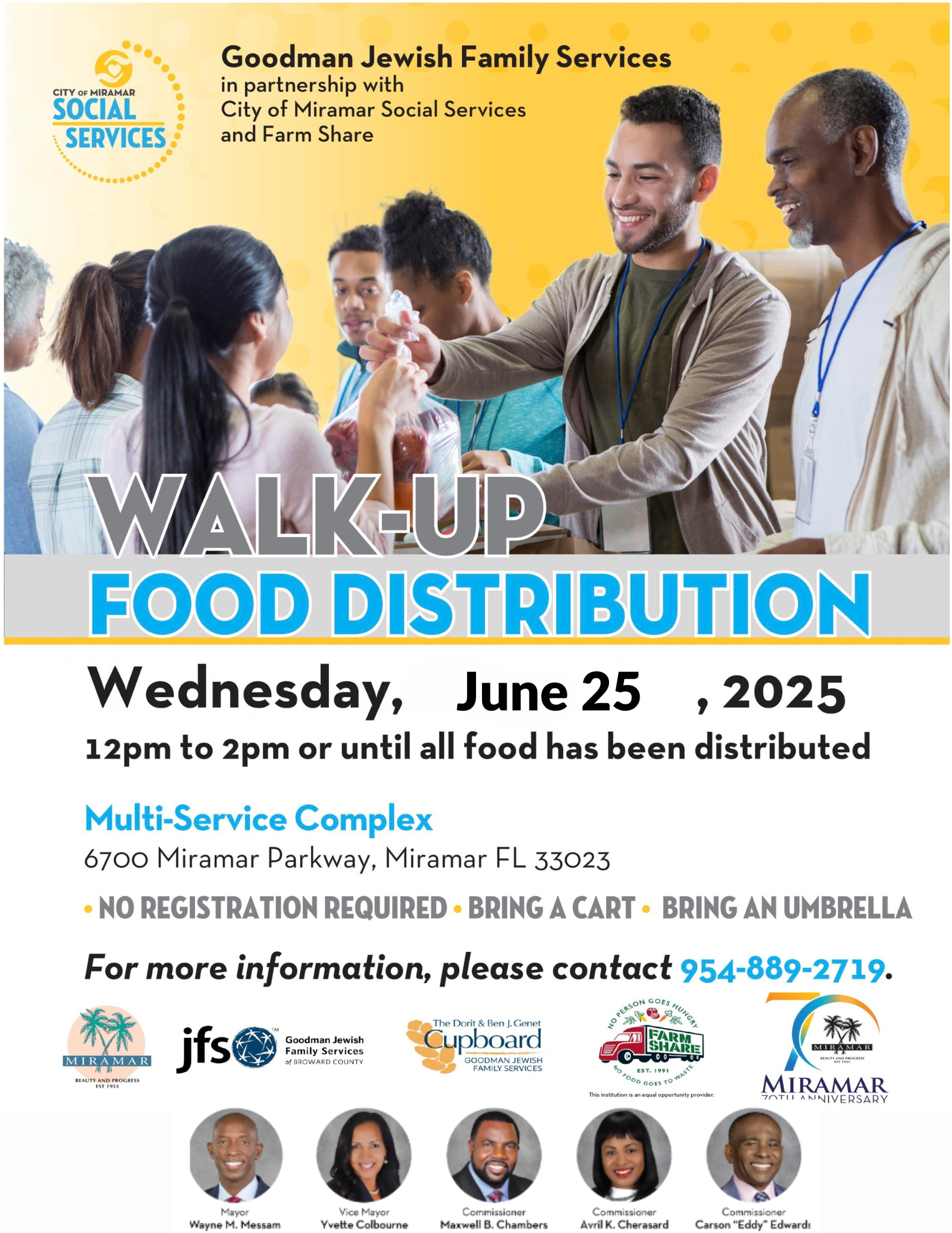 Food Distribution on June 24 at the Multi-Service Complex from Noon to 2PM