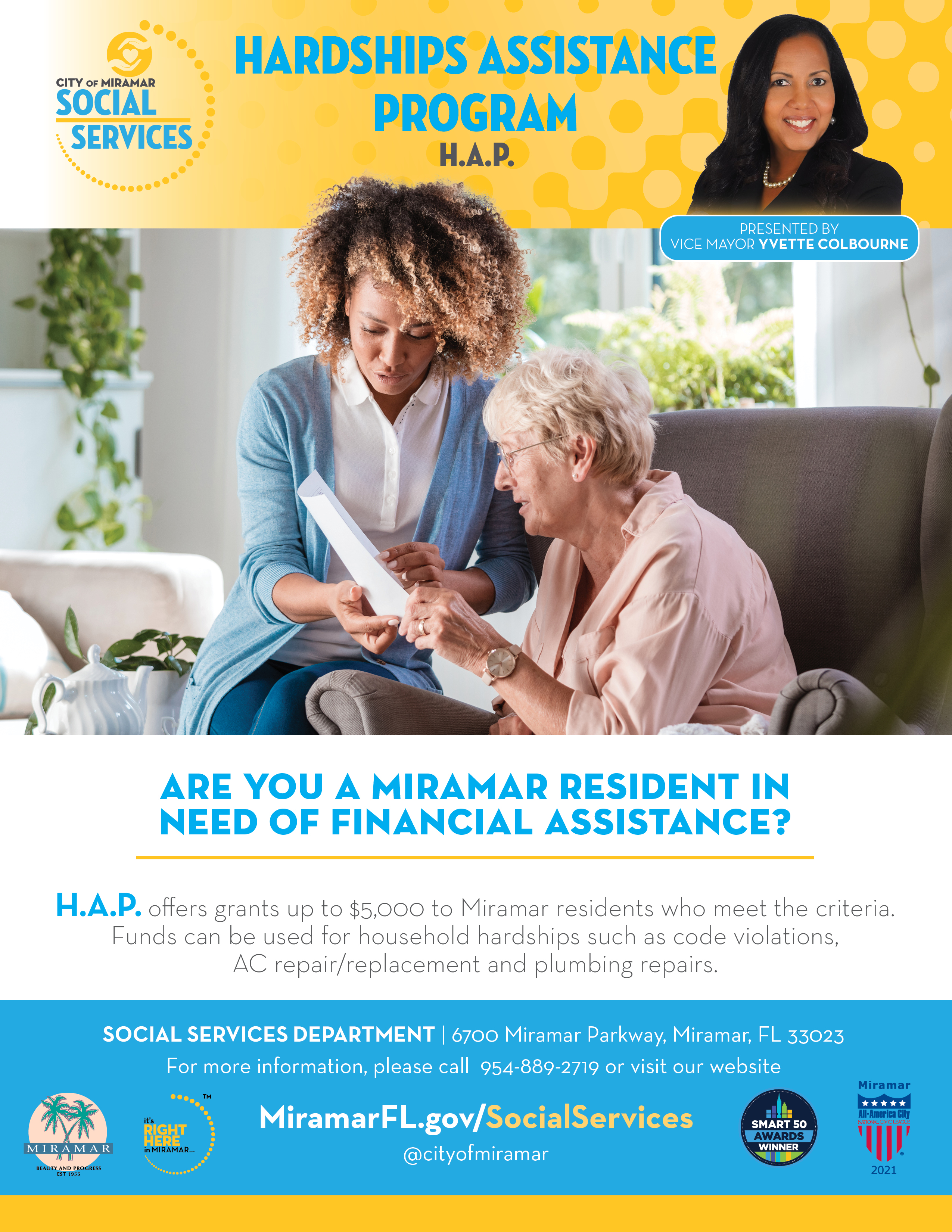 Flyer for Hardships Assistance Program 