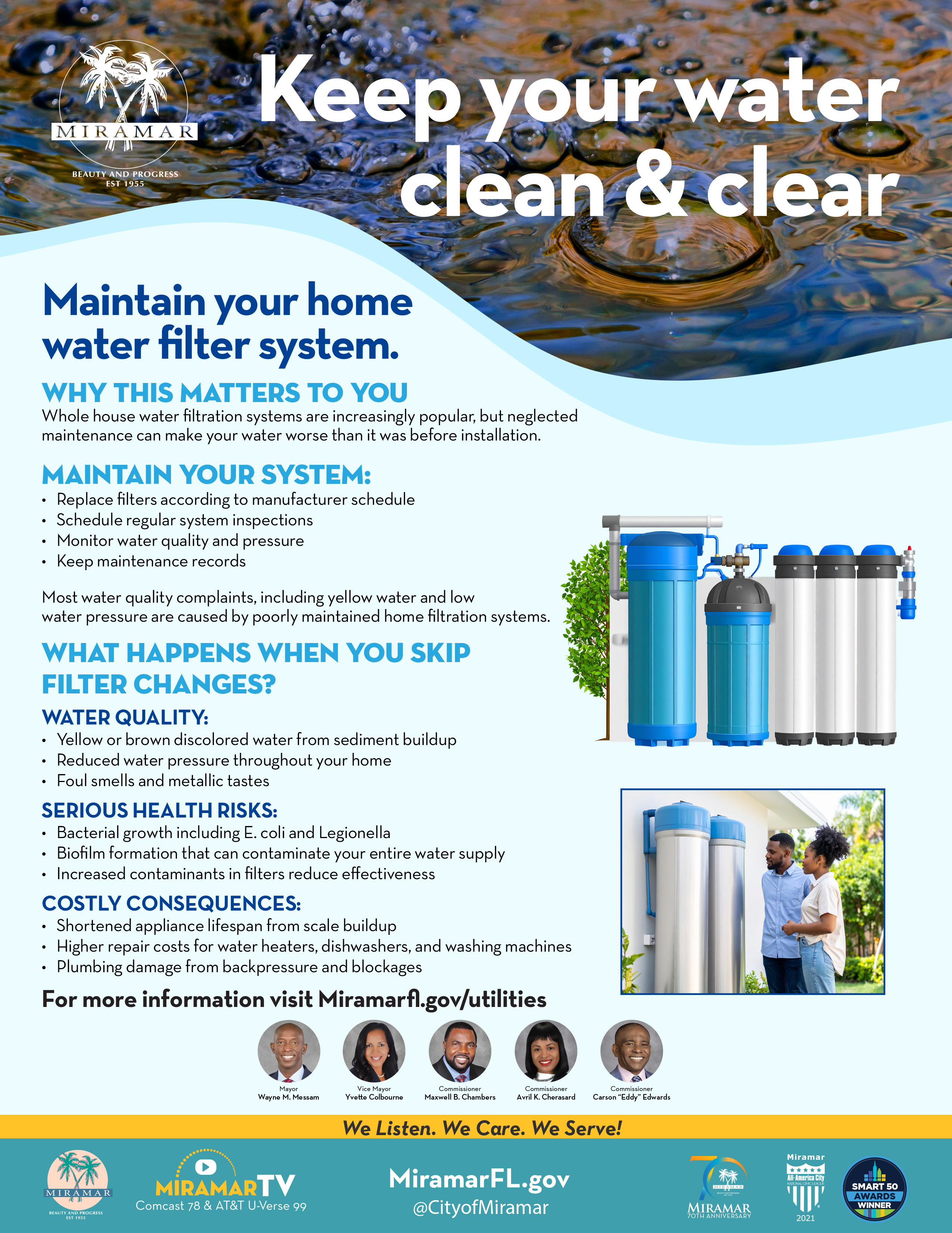 Flyer about Water Discoloration in the City and how to main the system