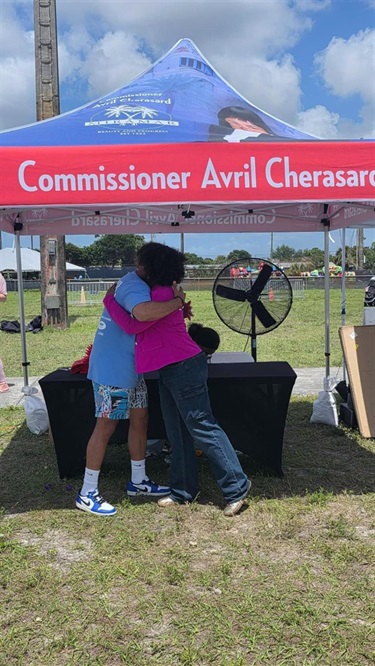 Commissioner-Cherasard-and-Pastor-T at Easter Event