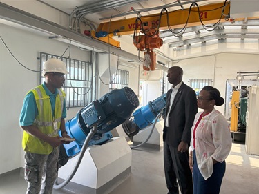 Commissioner Cherasard and Mayor Messum tour facilities in Belize
